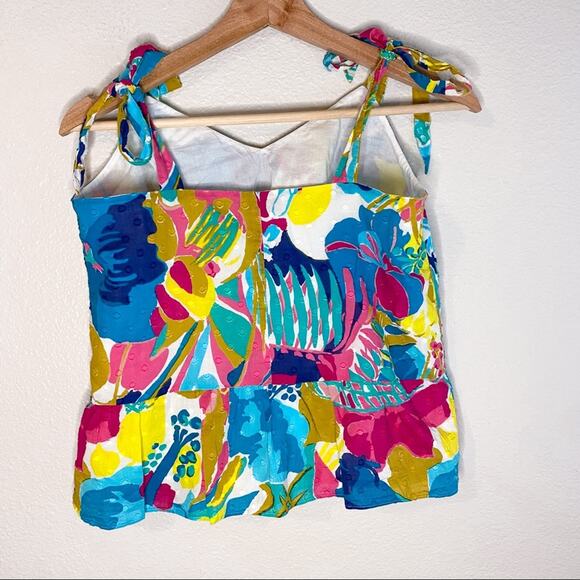 J.Crew Tie Shoulder Strap Peplum Top - Picture 4 of 5